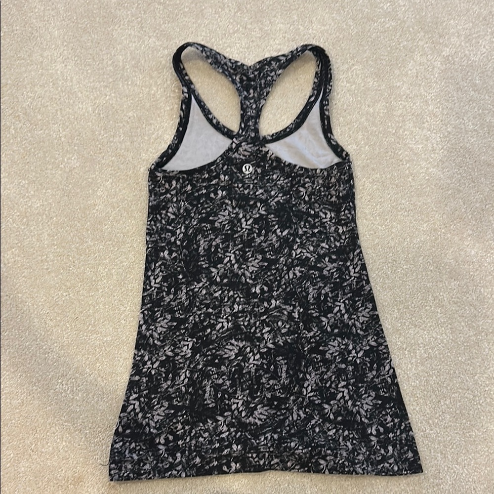lululemon athletica Black and White Racerback Tank Top